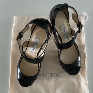 Jimmy Choo Black Platform Heels